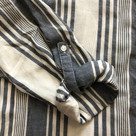ALWAYS AND FOREVER Gray & White Button-Up Shirt S - Picture 5 of 8